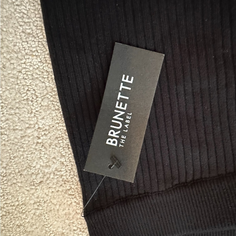 ✨NEW✨ Brunette the Label - black ribbed tights, size S